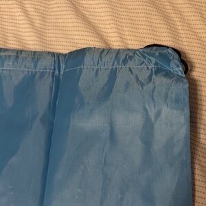 Light Blue Satin Drawstring Bag